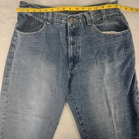 Escape Men's 100% Cotton, 5 Pocket, Blue Denim Vintage Y2K Jeans Size 34X34 - Picture 5 of 11